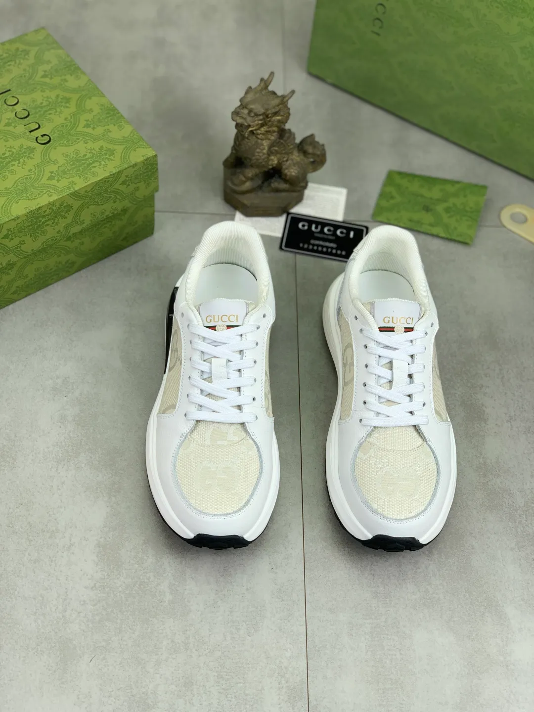 Men's shoes 💰P460💰【New model】🆘 The latest model from Gucci official website🎁Classic casual and fashionable men's shoes👟Best model💥The style is simple and elegant, exclusive for trendy men. Unique official website latest brand elements👑Gucci original decoration, fashionable and generous, the fabric is made of original soft calfskin➕Comfortable soft pigskin lining ✅Wear-resistant rubber outsole specified on the official website_Full of elasticity, the classic model taken at the counter 🎬Color: 3️⃣colors available😍Number of codes: 38-44 (45 46 customized)
